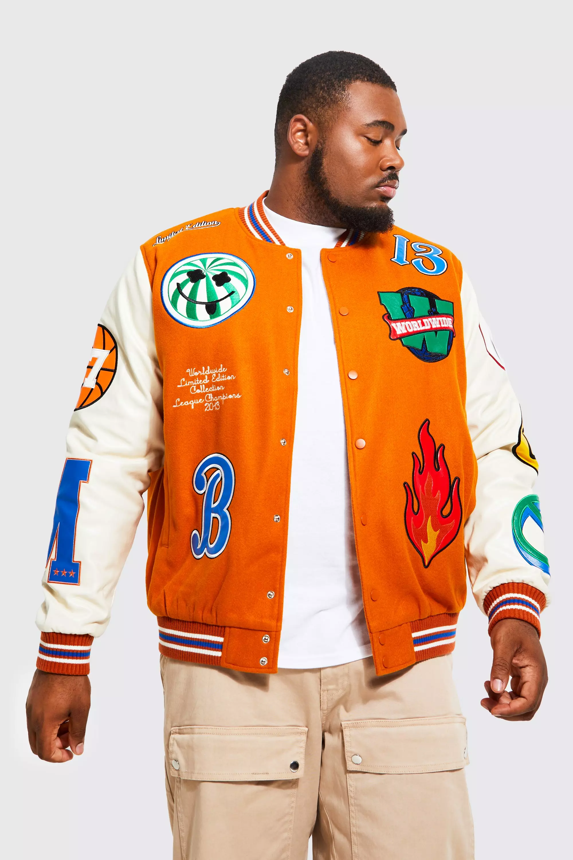 Orange 2025 varsity jacket